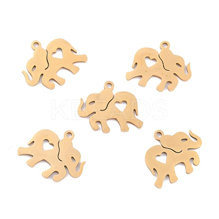 Ion Plating(IP) 201 Stainless Steel Pendants STAS-K003-04G-1