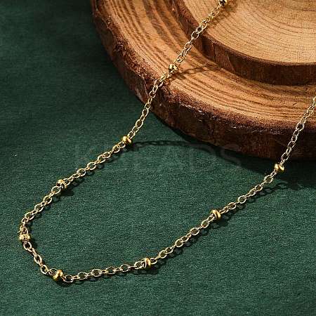 304 Stainless Steel Satellite Chain Necklaces X-NJEW-L173-012-G-1