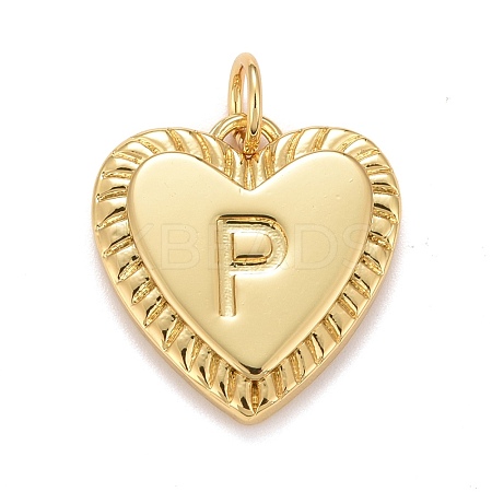 Rack Plating Real 18K Gold Plated Brass Pendants KK-E260-01G-P-1