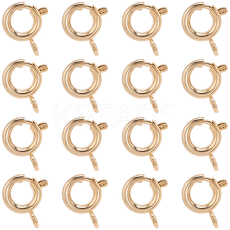 20Pcs Eco-friendly Brass Spring Ring Clasps KK-BBC0027-69B-G-1