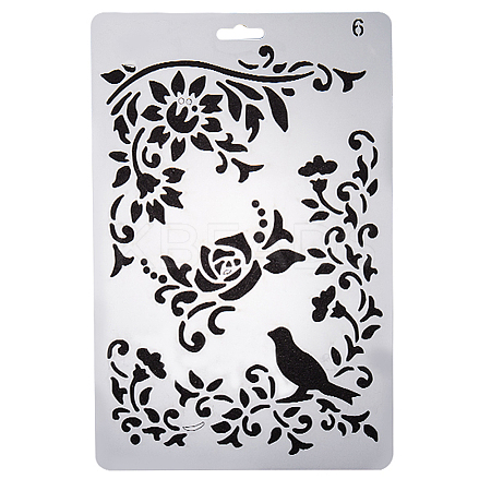 1Pc Plastic Reusable Drawing Painting Stencils Templates DIY-DJ0001-09C-1