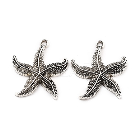 Tibetan Style Alloy Starfish/Sea Stars Pendants LS-TIBEP-Q041-119AS-NR-1