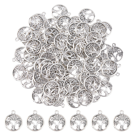 120Pcs Tibetan Style Alloy Pendants TIBE-DC0001-14B-1