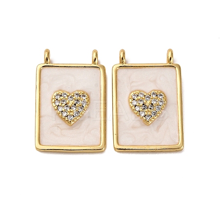 Brass Micro Pave Cubic Zirconia Pendants KK-D390-27G-04-1