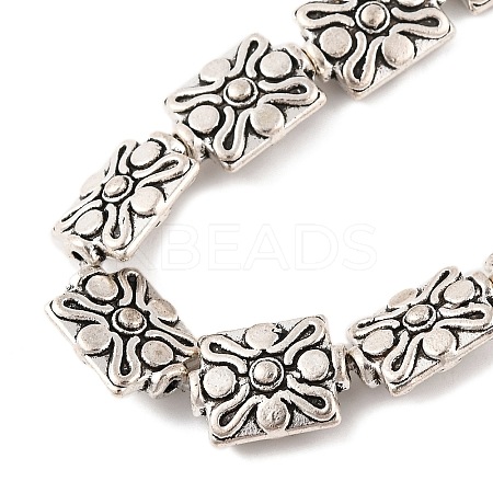 Rectangle Tibetan Style Alloy Beads Strands X-TIBEB-O007-51-NR-1