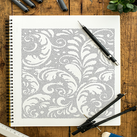 Self-Adhesive Silk Screen Printing Stencil X1-DIY-WH0338-315-1