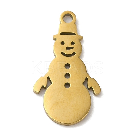 Christmas 201 Stainless Steel Pendants LS-STAS-D053-01G-1