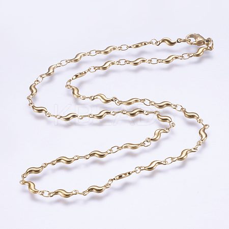 304 Stainless Steel Chain Necklaces STAS-P164-23G-1