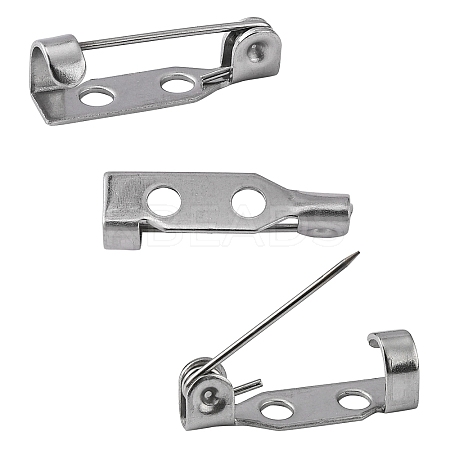 Tarnish Resistant 304 Stainless Steel Brooch Pin Back Bar Findings LS-STAS-J011-09B-1