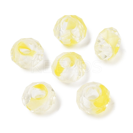 Two Tone Glass European Beads GDA009-2-1