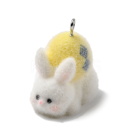 Easter Opaque Resin Pendants RESI-F062-03E-1