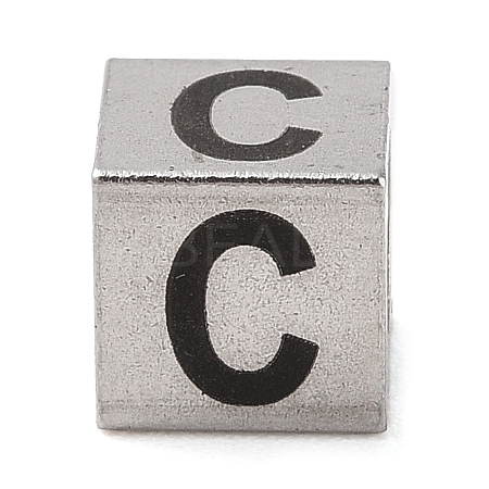 Tarnish Resistant 201 Stainless Steel European Beads STAS-M058-01C-P-1