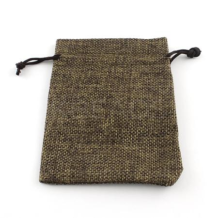 Burlap Packing Pouches Drawstring Bags ABAG-Q050-13x18-05-1