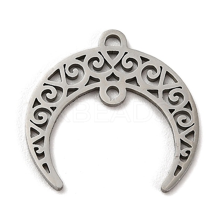 Non-Tarnish 201 Stainless Steel Hollow Connector Charms STAS-E200-07P-1