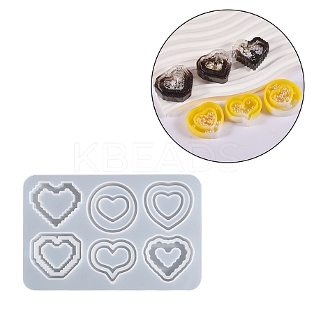 Heart DIY Silicone Quicksand Molds LS-DIY-G079-07A-1