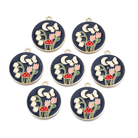 Alloy Enamel Pendants ENAM-N055-113B-1