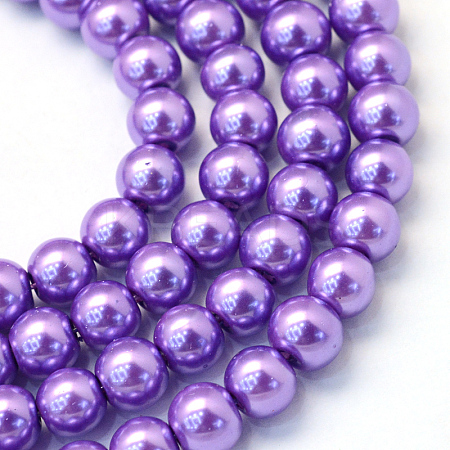 Baking Painted Glass Pearl Bead Strands X-HY-Q003-3mm-27-1