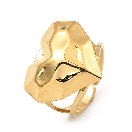 304 Stainless Steel Open Cuff Rings RJEW-Z018-18G-1