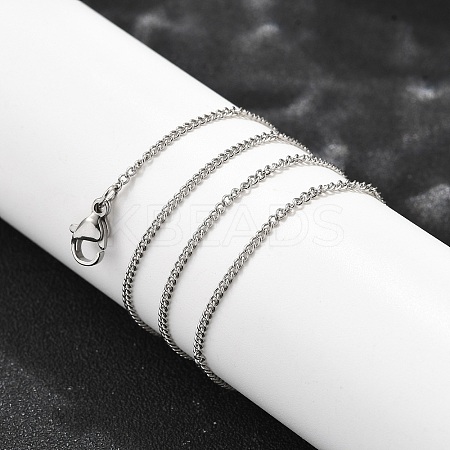 201 Stainless Steel Twisted Chain Necklaces NJEW-R023-09P-1