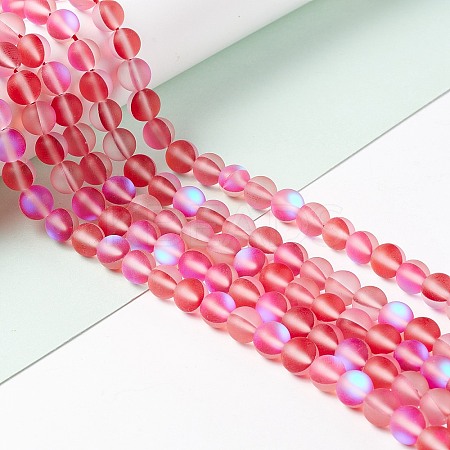 Synthetic Moonstone Beads Strands G-E573-01B-10-1