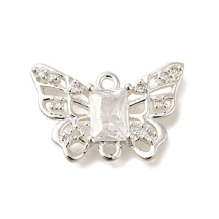 Brass Micro Pave Cubic Zirconia Pendants KK-M301-02P-1