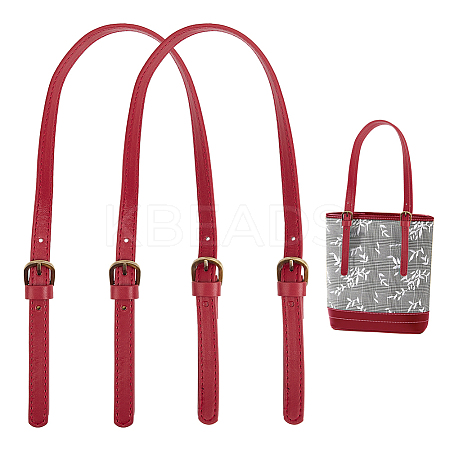 2Pcs Imitation Leather Adjustable Crossbody Purse Straps FIND-WR0009-52A-1