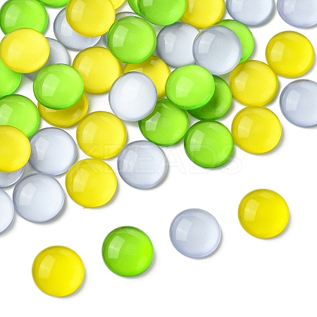 50Pcs 3 Colors Glass Cabochons GGLA-YW0005-01A-1