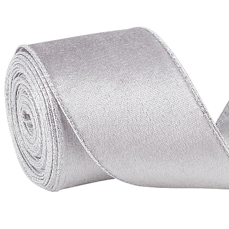 10 Yards Single Face Velvet Ribbon OCOR-WH0093-12A-1
