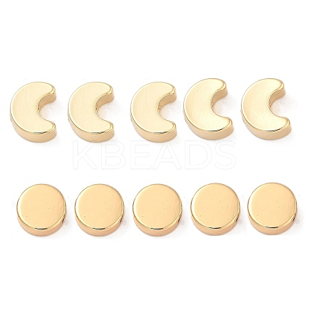 10Pcs 2 Styles Moon Phase Theme Brass Beads Set KK-TZ0001-02-1