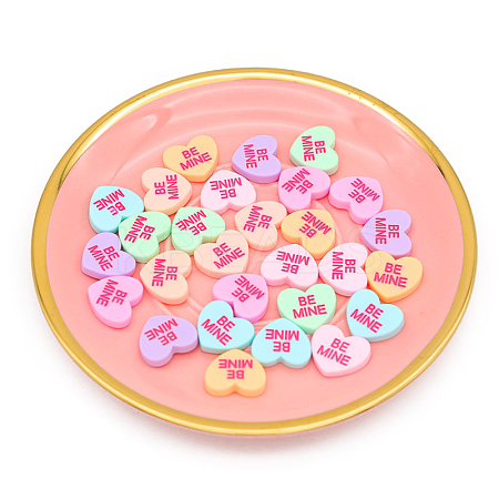 Opaque Resin Cabochons X-HEAR-PW0002-046A-1