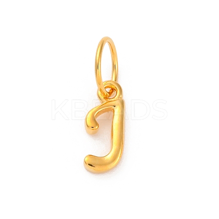 925 Sterling Silver Letter Charms with Jump Rings STER-R008-01G-J-1