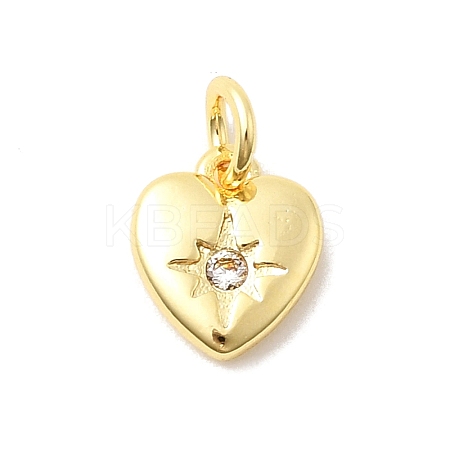 Brass Micro Pave Cubic Zirconia Charms LS-KK-C139-25D-G-1