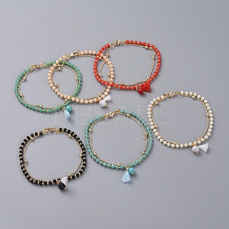 Multi-Strand Bracelets BJEW-JB04936-1