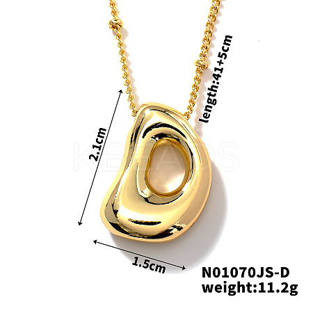 Simple and Stylish Brass Letter Pendant Satellite Chain Necklaces for Women Men GF2554-4-1