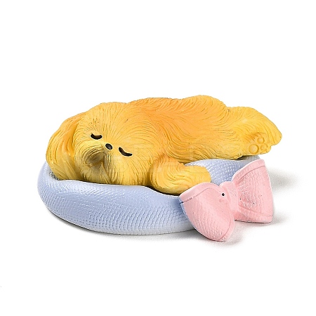 Resin Sleep Animal Figurines Ornament DJEW-Z003-02A-1