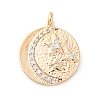 Brass Micro Pave Cubic Zirconia Pendants KK-D360-08G-1