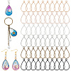60Pcs 6 Colors Alloy Open Back Bezel Pendants FIND-OC0003-37-1