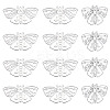 12Pcs 304 Stainless Steel Pendants STAS-DC0011-17-1