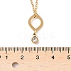304 Stainless Steel Crystal Rhinestone Geometric Pendant Cable Chain Necklaces NJEW-Z073-01G-01-5