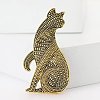 Persian Cat Alloy Brooches JEWB-Q004-03AG-1