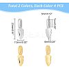 8Pcs 2 Style 304 Stainless Steel Glue-on Flat Pad Pendant Bails STAS-UN0039-95-4