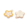 Light Gold Plated Alloy Enamel Pendants PALLOY-N176-28B-RS-2