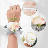 Silk Cloth Silk Ribbon Wrist Corsage AJEW-WH0277-62A-3