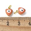 Brass Enamel Charms KK-S518-03G-G-3