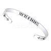 Inspirational 304 Stainless Steel Cuff Bangles FS-WG30F15-01-1