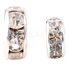 Silver Plated Brass Middle East Rhinestone Spacer Beads RB-PH0001-08S-NF-5