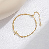 S925 Sterling Silver Multi-strand Bracelets for Woman BJEW-H622-01G-1