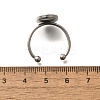 304 Stainless Steel Open Cuff Ring Components STAS-M057-01E-P-3