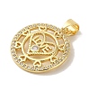 Rack Plating Brass Micro Pave Clear Cubic Zirconia Pendants KK-P267-11E-G-2