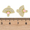 Alloy Crystal Rhinestone Fan Connector Charms FIND-M079-03G-3